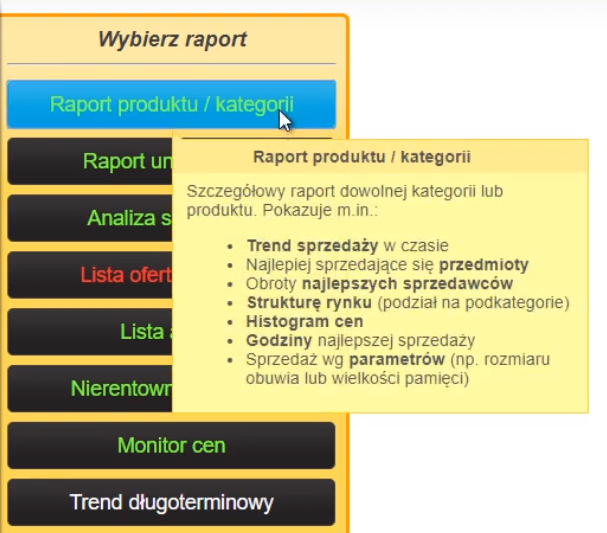 tradewatch raport produktu
